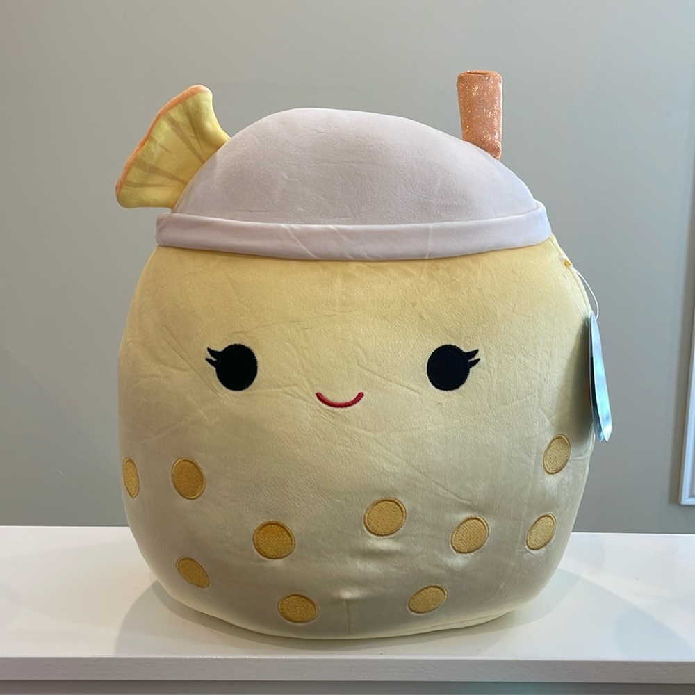 NWT 14” Miki the Pineapple 🍍🧋 Boba Tea Drink Squishmallow